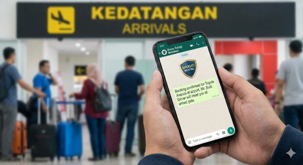 pesan rental mobil bandara makassar via whatsapp